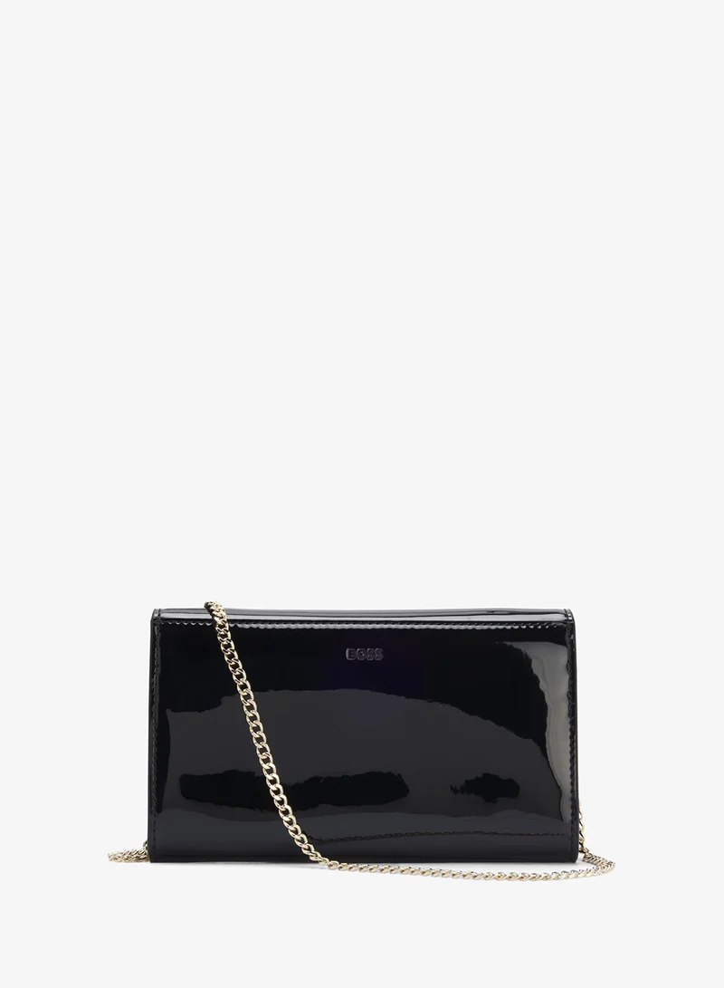 BOSS Black Faux-leather clutch bag with Double B monogram for Women | Best Price UAE