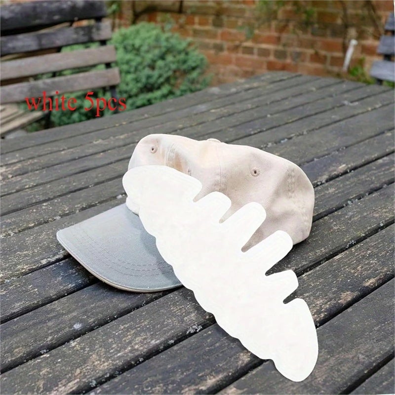 50pcs Baseball Cap Sweat Liner Absorbent Pads Insert,Outdoor Hard Hat Sweatband,for Sports Cap Wide Brim Caps- All-season,Knit(White) - Image 1