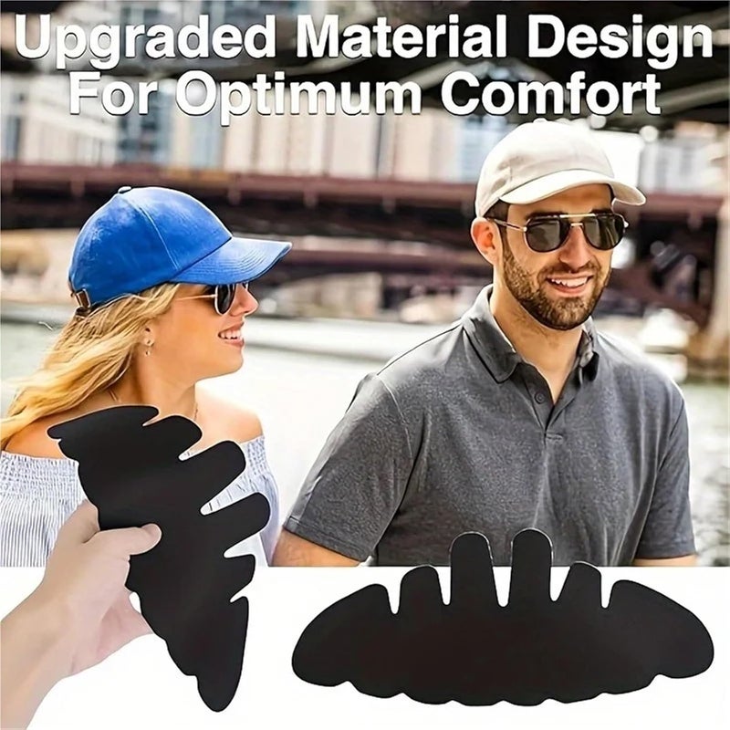 50pcs Baseball Cap Sweat Liner Absorbent Pads Insert,Outdoor Hard Hat Sweatband,for Sports Cap Wide Brim Caps- All-season,Knit(White) - Image 5