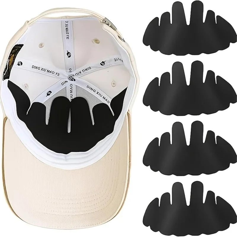 50pcs Baseball Cap Sweat Liner Absorbent Pads Insert,Outdoor Hard Hat Sweatband,for Sports Cap Wide Brim Caps- All-season,Knit(White) - Image 2