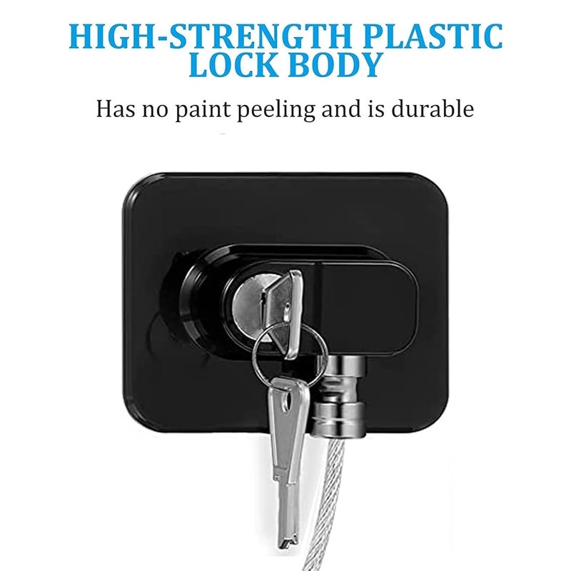 White Key Lock Furniture Anchor 8PCS Baby Safety Cabinet Locks for Refrigerator and Wall Proofing - Image 5