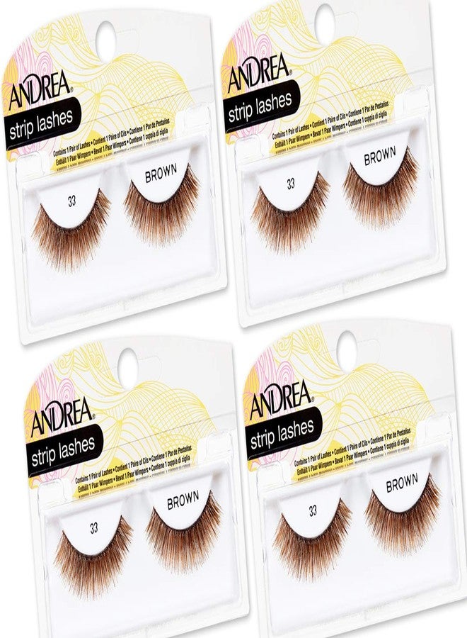 Andrea False Lashes Style 33 - Brown 4 pairs - Image 1