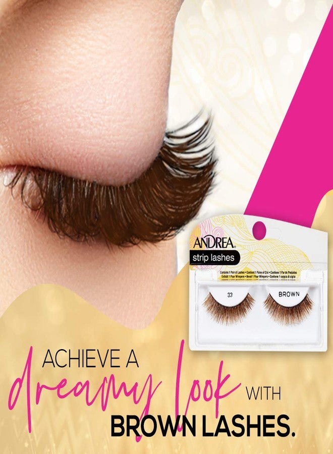 Andrea False Lashes Style 33 - Brown 4 pairs - Image 2