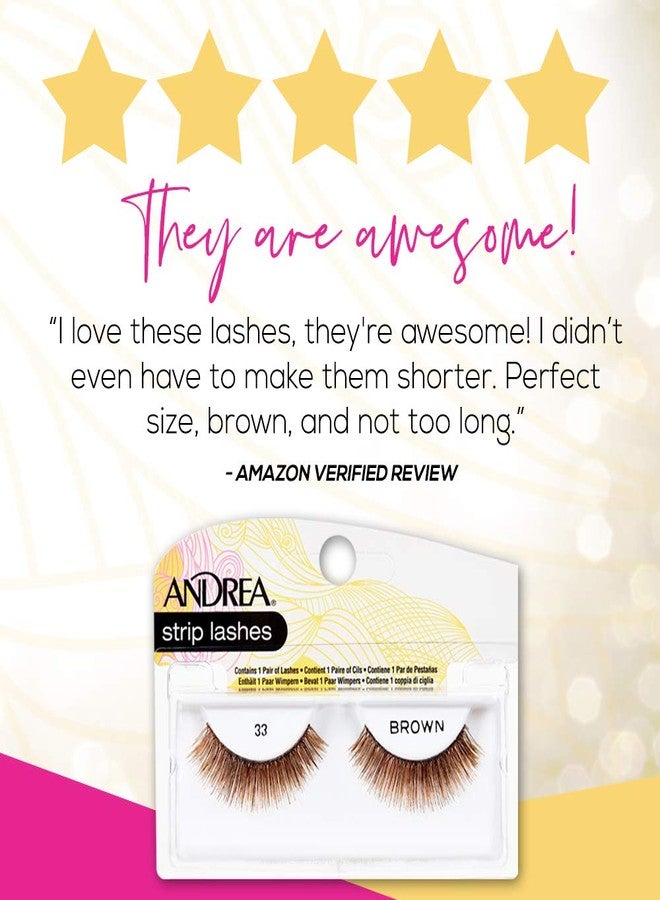 Andrea False Lashes Style 33 - Brown 4 pairs - Image 3