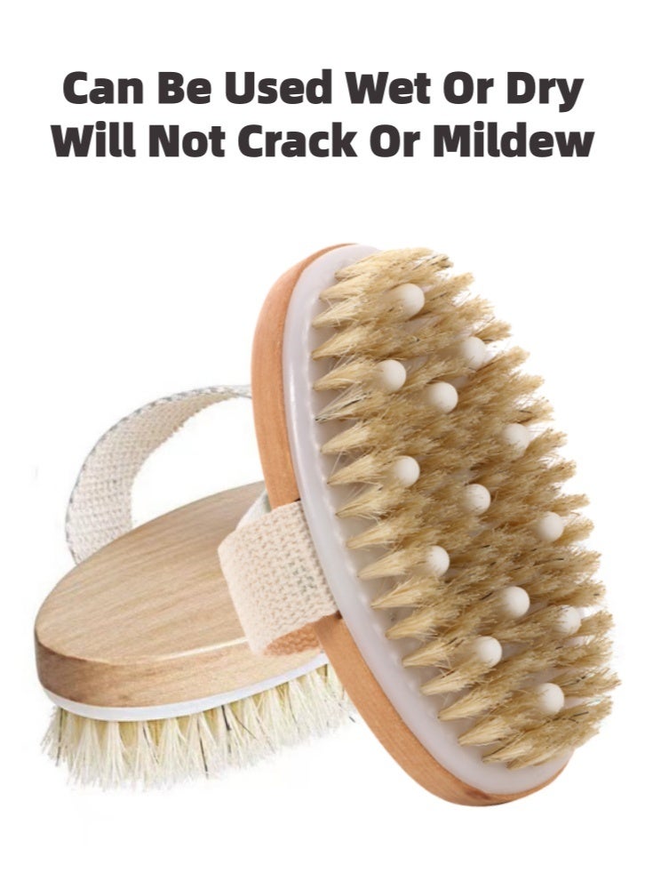 Lullaxx 2PCS Body Brush,Suitable For Dry Or Wet Brushing,Natural Materials And TPR Soft Beads,  Promotes Blood Circulation, Lymphatic Drainage, And Improves Cellulite,Suitable For All Skin Types - Image 5