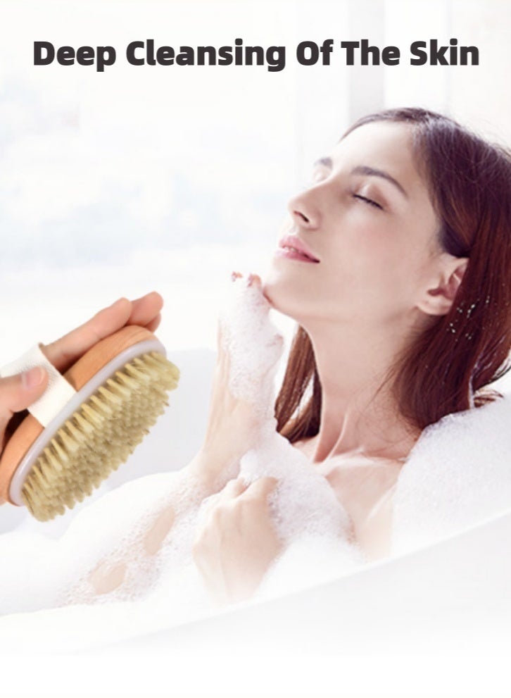 Lullaxx 2PCS Body Brush,Suitable For Dry Or Wet Brushing,Natural Materials And TPR Soft Beads,  Promotes Blood Circulation, Lymphatic Drainage, And Improves Cellulite,Suitable For All Skin Types - Image 4