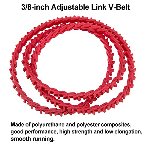 KAKO 3/8" Power Twist V Belt, 5 Feet, Adjustable Link V-Belt Drive Belt for Lathes, Drill Press, Table Saws, Sewing Machine - Image 4