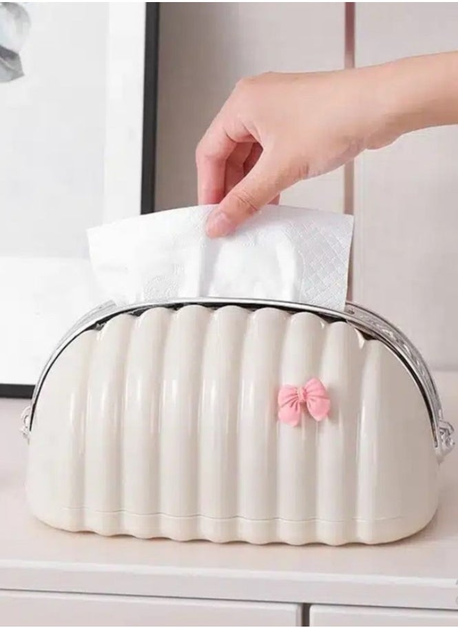 Generic Tissue Box for Living Room, Cute Slim Lightweight Home Storage Box for Coffee Table, Creative Flexible Paper Box - Tissue Box for Lounge - Tissue Box Dispenser for Facial Tissues, Cloth Napkins, Dryer Papers Protective Cover for Bathroom, Desks, Countertops, Vanity, Bedroom, Lamp Tables - Organizer for Bathroom, Bedroom, Office - Tissue Holder for Holding Facial Tissues in Bathroom, Living Room, Bedroom - Decorative Tissue Box - Pull Tissue Box - Office Tissue Box - Decorative Tissue Box  - Image 2