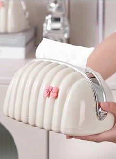 Generic Tissue Box for Living Room, Cute Slim Lightweight Home Storage Box for Coffee Table, Creative Flexible Paper Box - Tissue Box for Lounge - Tissue Box Dispenser for Facial Tissues, Cloth Napkins, Dryer Papers Protective Cover for Bathroom, Desks, Countertops, Vanity, Bedroom, Lamp Tables - Organizer for Bathroom, Bedroom, Office - Tissue Holder for Holding Facial Tissues in Bathroom, Living Room, Bedroom - Decorative Tissue Box - Pull Tissue Box - Office Tissue Box - Decorative Tissue Box  - Image 3