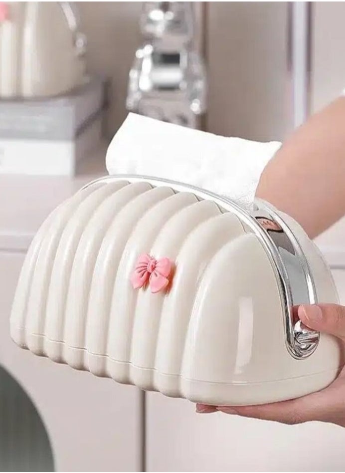 Generic Tissue Box for Living Room, Cute Slim Lightweight Home Storage Box for Coffee Table, Creative Flexible Paper Box - Tissue Box for Lounge - Tissue Box Dispenser for Facial Tissues, Cloth Napkins, Dryer Papers Protective Cover for Bathroom, Desks, Countertops, Vanity, Bedroom, Lamp Tables - Organizer for Bathroom, Bedroom, Office - Tissue Holder for Holding Facial Tissues in Bathroom, Living Room, Bedroom - Decorative Tissue Box - Pull Tissue Box - Office Tissue Box - Decorative Tissue Box  - Image 3