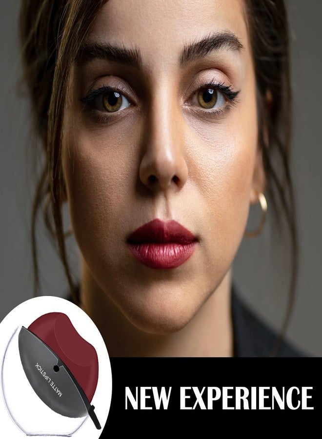 DAGEDA 3 Colors Matte Lipstick Set, Matte Velvet Lipstick Lip Shape Lazy Lipstick, Long Lasting High Pigmented Non-stick Cup Lip Gloss, Waterproof Easy to Color Lipstick Lazy Lip Makeup（Color C - Image 5