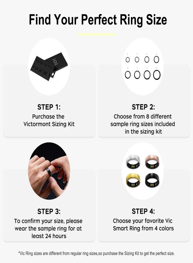 Victormont Smart Rings Sizing Kit, Size Before You Buy,The Smart Ring, Outstanding Sizing, Includes 8 Sample Ring Sizes - Image 2