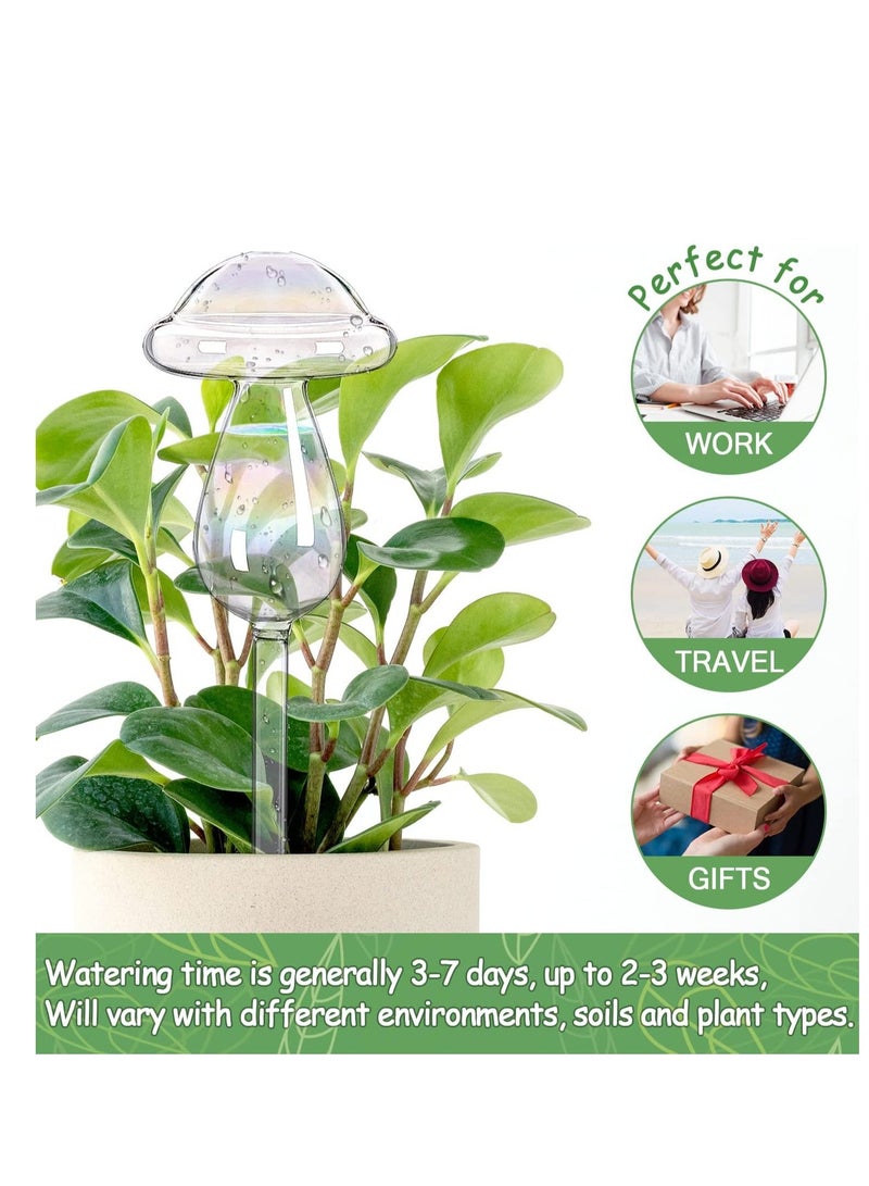 Y&D Mushroom Plant Watering Globes, Iridescent Self Planter Insert, Glass Devices for Indoor and Outdoor Plants Accessories Device 4 Pcs  - Image 2