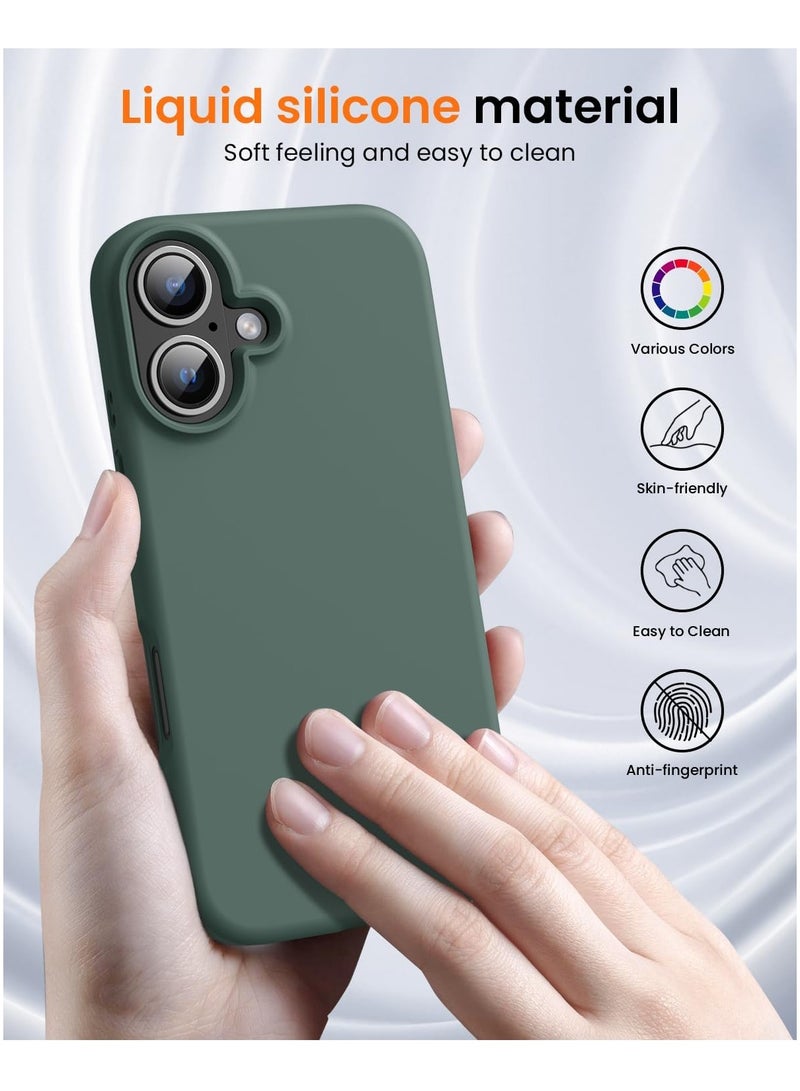 DUSALA iPhone 16 Plus Case, Liquid Silicone Phone Case for iPhone 16 Plus 6.7 Inch, Colorful Silky-Soft Protective Cover (Green) - Image 3