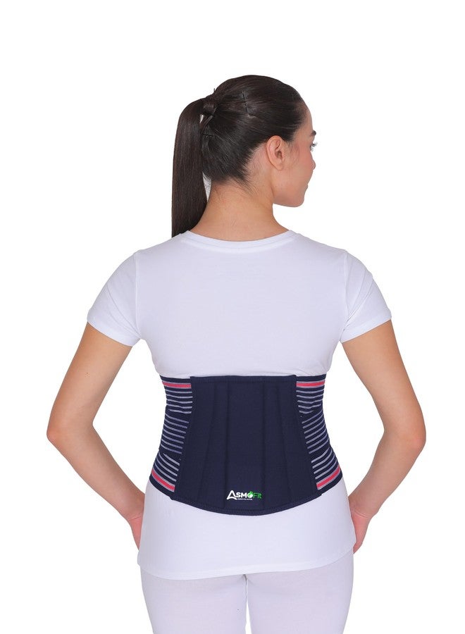 Asmofit حزام أسموفيت القطني العجزي لتخفيف آلام أسفل الظهر | حزام دعم ظهر قابل للتعديل لدعم الخصر والتعافي من الإصابات | حزام قطني عجزي للرجال والنساء - وردي (28-44 بوصة، مقاس عالمي) - Image 1