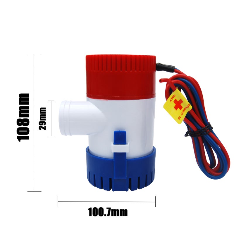 Submersible Bilge Pump - 1 Compact Efficient Long Life Motor Tight Seals Easy Clean Snap Lock Strainers Silent Vibrationless Operation for Marine Aquarium Irrigation Water Transfer - Image 2