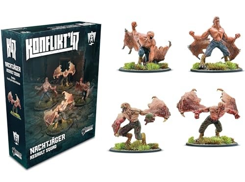 Warlord Games Nachtjager Assault Squad Axis Miniatures for Konflikt 47 Highly Detailed 28mm Scale Miniatures - Image 1