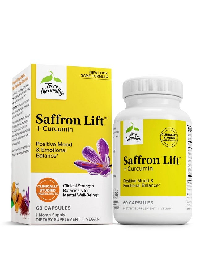 تيري ناشورالي سافرون ليفت + كركمين - مكمل عشبي يحتوي على الكركمين - كبسولات الكركمين غير المعدلة وراثيًا للزعفران والدماغ - مكمل لدعم التركيز والاسترخاء - 60 كبسولة - Image 1