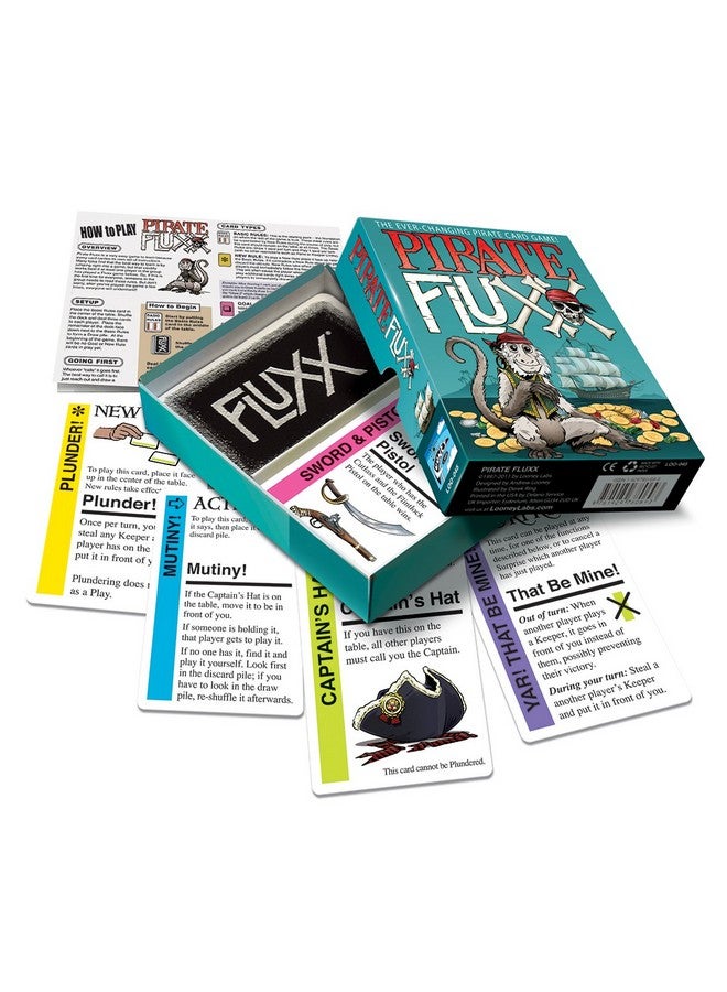 Looney Labs Looney Labs Pirate Fluxx Card Game - Ever-Changing Pirate-Themed Fun  - Image 3