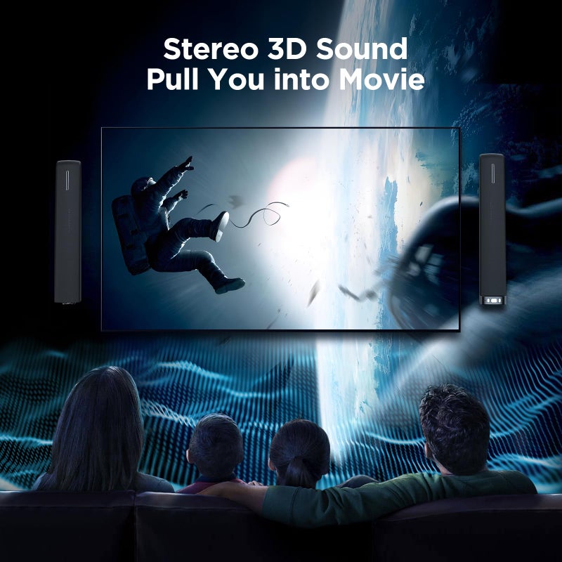 Assistrust Sound Bar for Smart TV,90W Soundbar with Bluetooth/ARC/Optical/AUX Connect, Auto Volume Boost, 3 Customizable Equalizer Modes, 2 in 1 Detachable Soundbar for TV/PC/Gaming/Projectors - Image 3