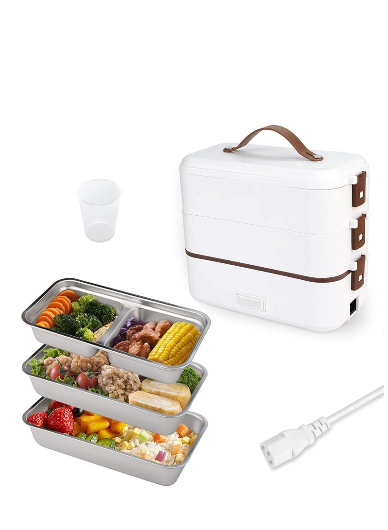 TRASSLE Self Cooking Electric Lunch Box, Electric Lunch Box Food Heater, 2 in 1 Portable Heated Lunch Box for Home Work Adults Student Food Heating, Leak Proof  - Image 1