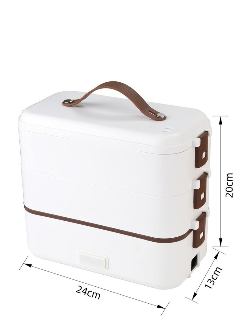 TRASSLE Self Cooking Electric Lunch Box, Electric Lunch Box Food Heater, 2 in 1 Portable Heated Lunch Box for Home Work Adults Student Food Heating, Leak Proof  - Image 2