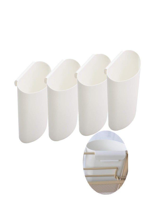 DODXIAOBEUL 4Pcs Hanging Cup Holder,Rolling Cart Accessories Utility cart Accessories Hanging Bins,Hanging Flower Pots,Space Saver,Storage Bucket Desktop Container,Make Up Pencil Holder (White-1) - Image 1