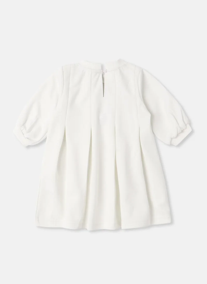 نوتيناتي Nautinati Girls Three-fourth Sleeve Box Pleat Dress with Cute Bows