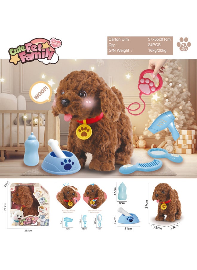 Electric Music Crawling Plush Pet Dog Repetition Learning To Speak Licking Tongue To Appease Coquetry Teddy Than Panda-Color:Electric Plush Pet Puppy 09  - Image 2