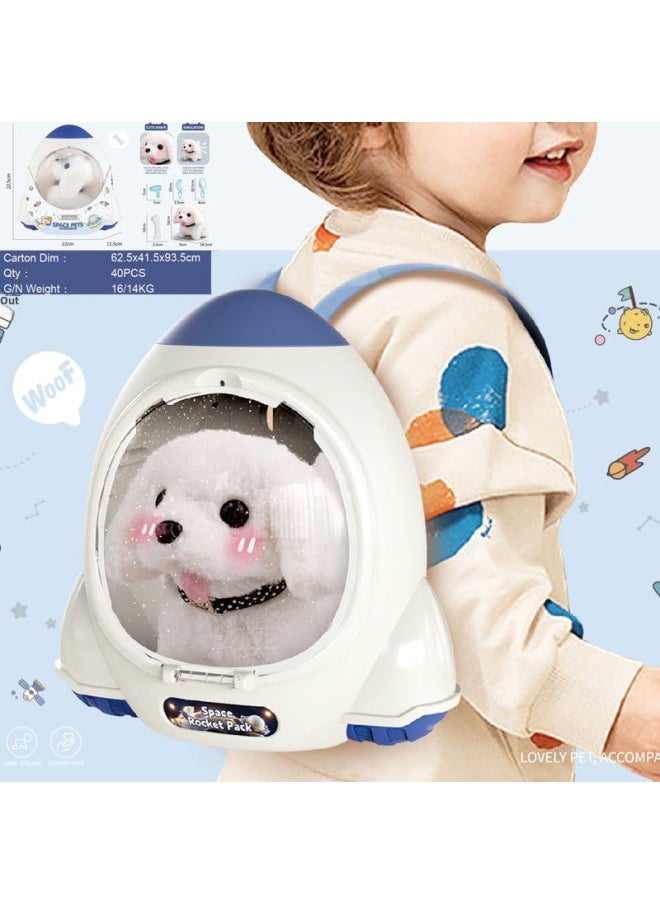 Electric Music Crawling Plush Pet Dog Repetition Learning To Speak Licking Tongue To Appease Coquetry Teddy Than Panda-Color:Electric Plush Pet Puppy 09  - Image 3