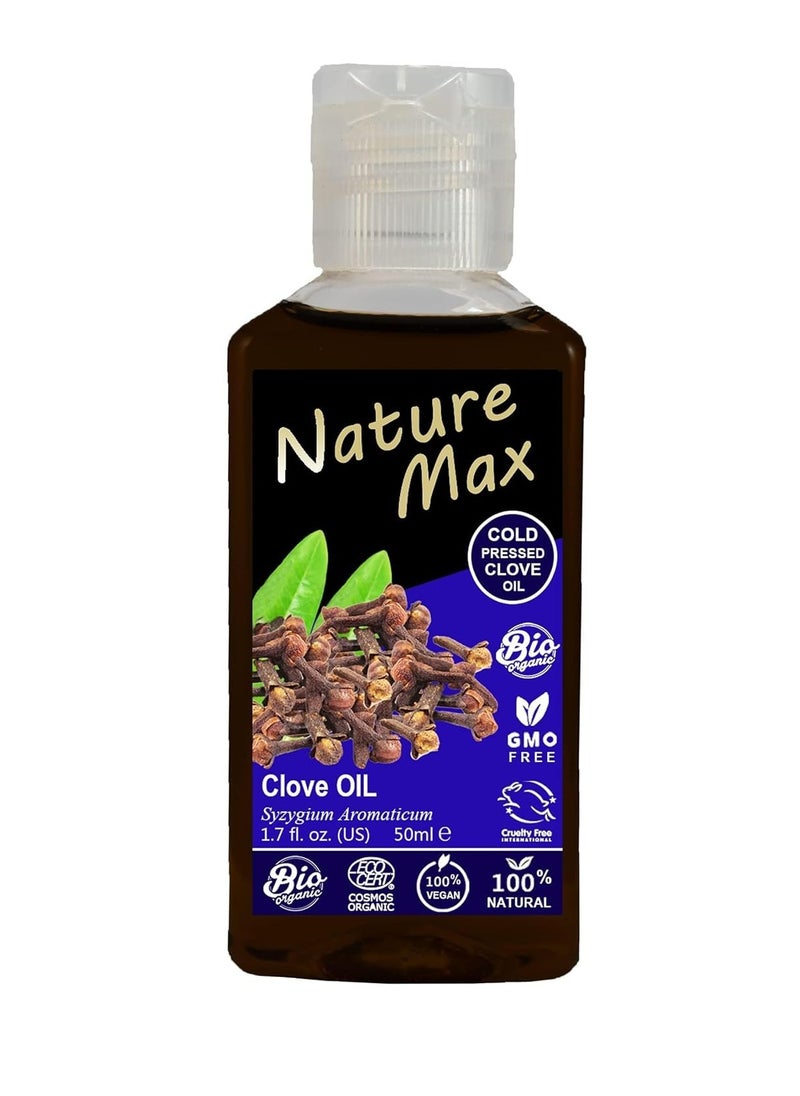 bonballoon Nature Max Clove Oil Natural Pure Oils Cloves Carnation Undiluted Hair Skin Care Cold Pressed Premium Egypt Arab Egyptian No Gmo No Additives Kosher Halal 1.70 fl oz  - Image 1