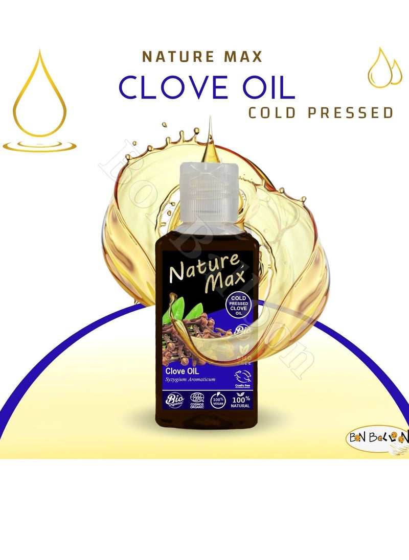 bonballoon Nature Max Clove Oil Natural Pure Oils Cloves Carnation Undiluted Hair Skin Care Cold Pressed Premium Egypt Arab Egyptian No Gmo No Additives Kosher Halal 1.70 fl oz  - Image 2