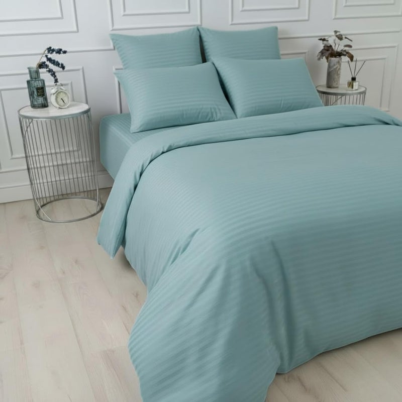 bedding zone غطاء لحاف فاخر مخطط متعدد الألوان من BEDDING ZONE - أكوا، كينغ (240X260) - Image 2