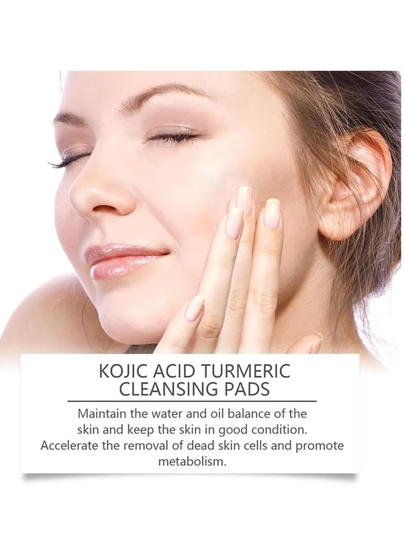 Kojic Acid Pads,Turmeric Kojic Acid Pads,Turmeric Kojic Acid Cleansing Pads ,Kojic Acid,face Cleansing Pads,turmeric Pads, Reduce black spots and cleanse the skin (1pcs) - Image 4