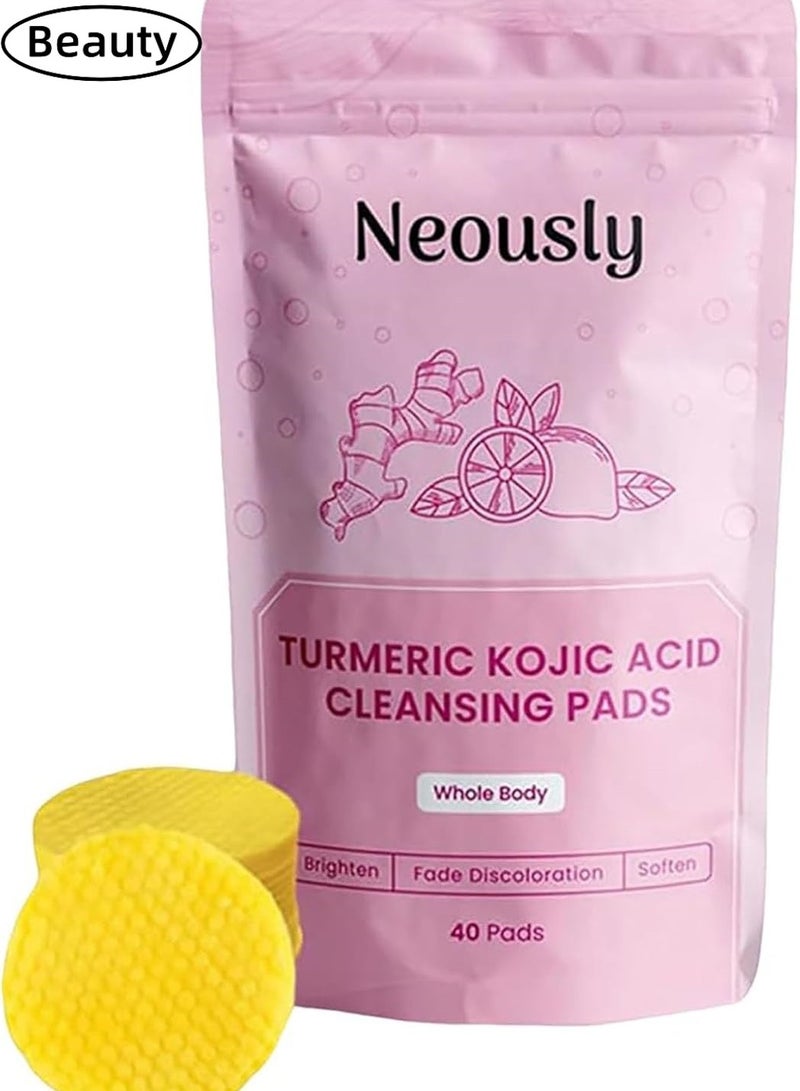 Kojic Acid Pads,Turmeric Kojic Acid Pads,Turmeric Kojic Acid Cleansing Pads ,Kojic Acid,face Cleansing Pads,turmeric Pads, Reduce black spots and cleanse the skin (1pcs) - Image 1