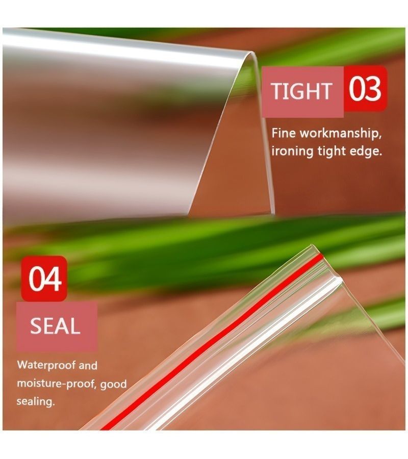 Transparent Resealable Plastic Bags With Red Edges 13x19cm 200pcs Portion Sealing Bags For Food Storage - Image 5
