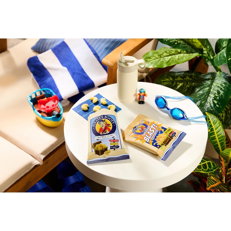 Pirate's Booty Aged White Cheddar and Cheddar Blast Cheese Puffs Variety Pack, Gluten-Free, Kids Snacks, 0.5oz and 0.75oz (18ct) - Image 2