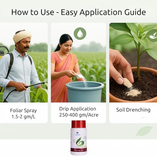 Utkarsh Prime All - Amino Acid Chelated Mix - Nitrogen, Phosphorus, Potassium (100% Water Soluble Chemical for Foliar Spray) (250 gm; Pack of 1) - Image 5