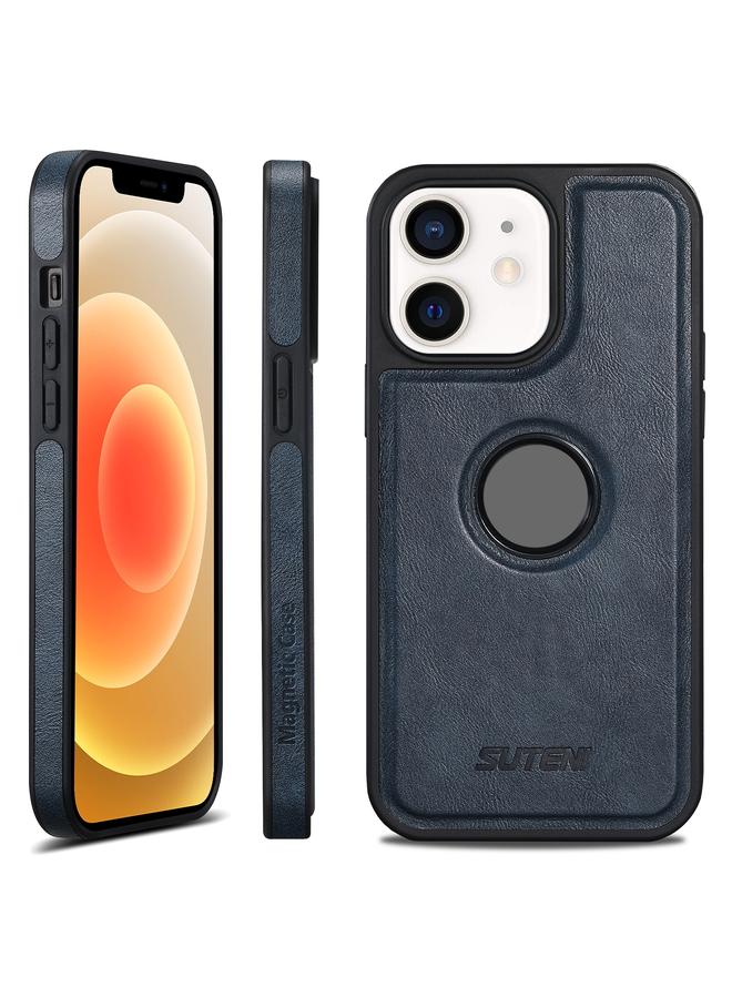 Suteni Case For iPhone 12 G1 Magsafe Leather Back Phone Case - Image 1