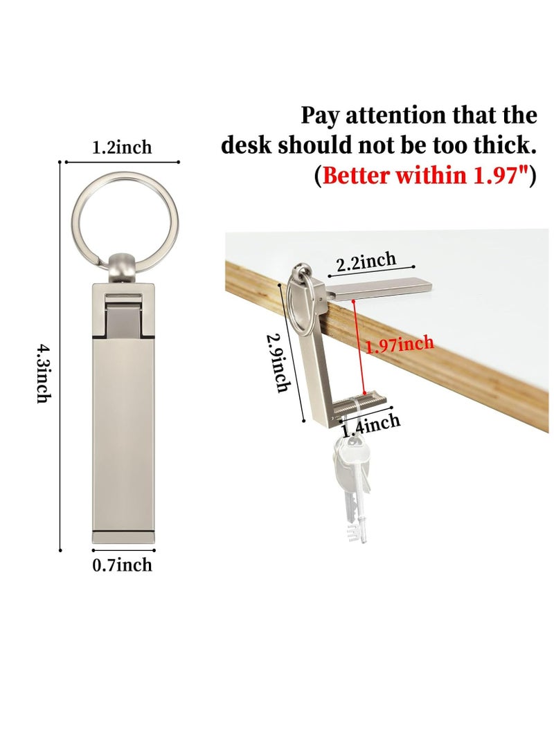 Oasisgalore Platinum Table Purse Hook, Folding Bag Hanger for Desk with Mobile Phone Stand  - Image 3