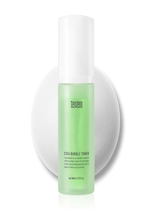TENZERO CICA Bubble Toner, 4.73 fl oz/140ml, Hydrating & Soothing Centella Toner for Face, Barrier Repair, Korean Bubble Skincare - Image 1