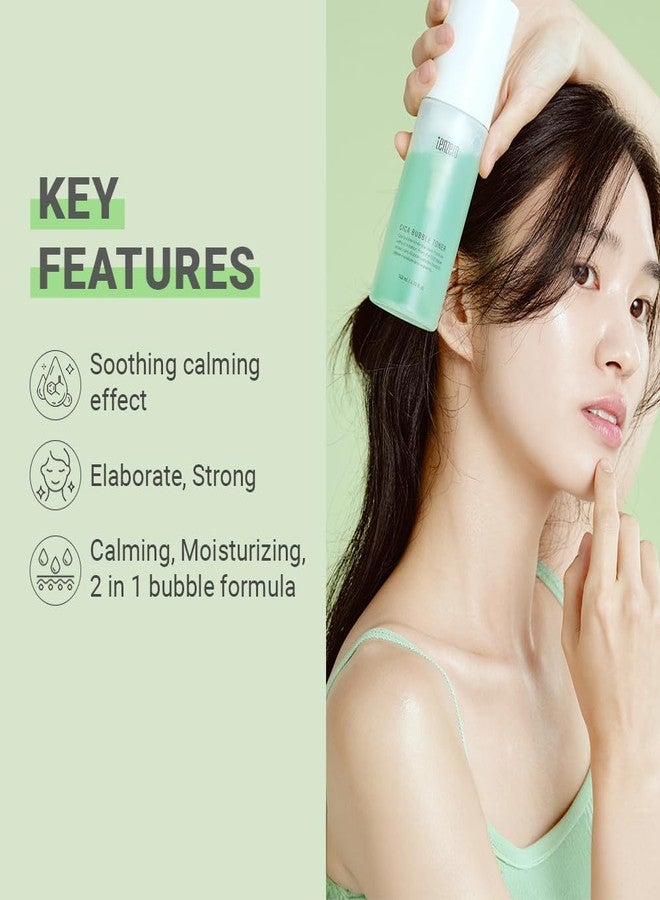 TENZERO CICA Bubble Toner, 4.73 fl oz/140ml, Hydrating & Soothing Centella Toner for Face, Barrier Repair, Korean Bubble Skincare - Image 4
