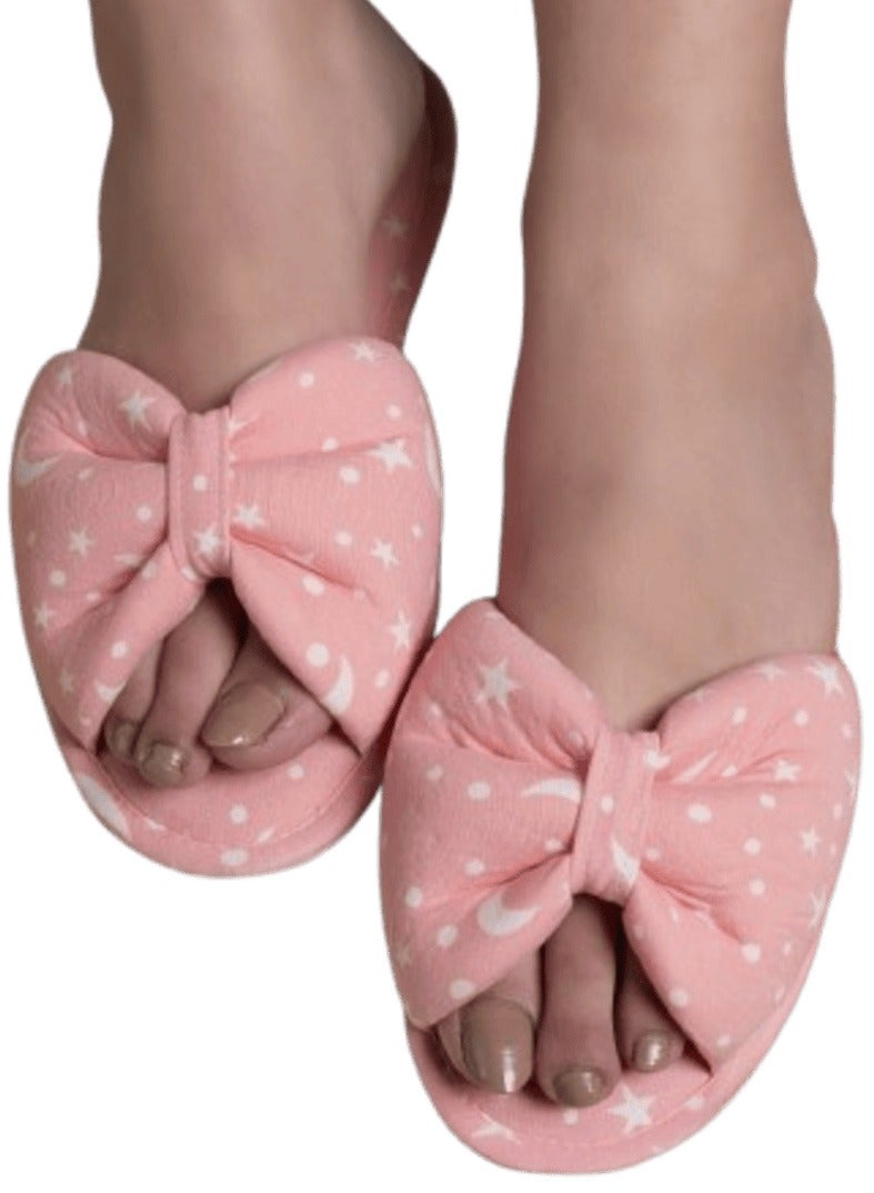 women pink cotton slippers 36/37