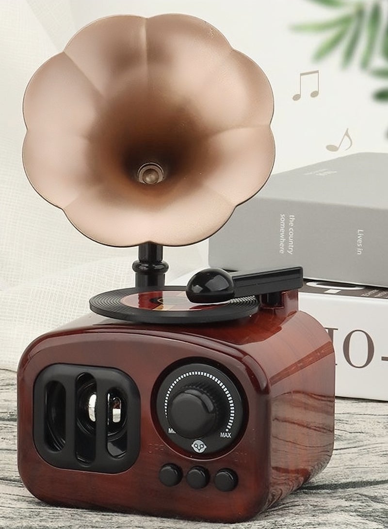 Vintage Style Music Box, Brown - Image 2