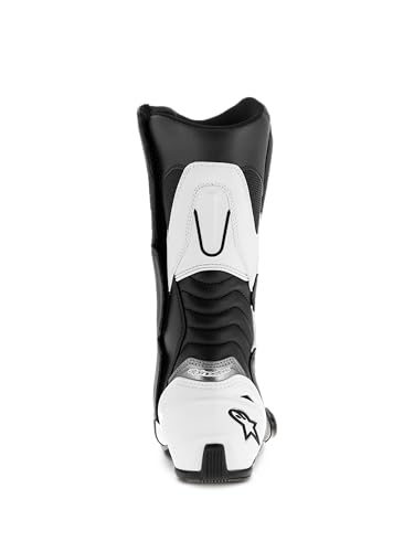 Alpinestars SMX S Boots Men's, Motorcycle Riding Racing, Durable Microfiber Upper, Exclusive Rubber Compound Sole - 8, Black/White - Image 4