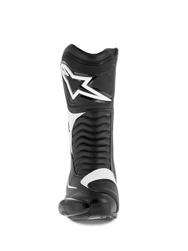 Alpinestars SMX S Boots Men's, Motorcycle Riding Racing, Durable Microfiber Upper, Exclusive Rubber Compound Sole - 8, Black/White - Image 2