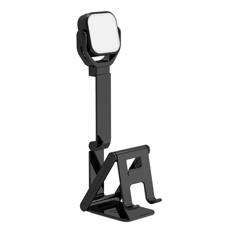 Rechargeable Led Light: Black Full-screen Fill Light - Eye Care Soft Light With 3-color Switching Stepless Brightness Multi-angle Adjustment for Emergency Lighting Photography Video Shooting - Image 1