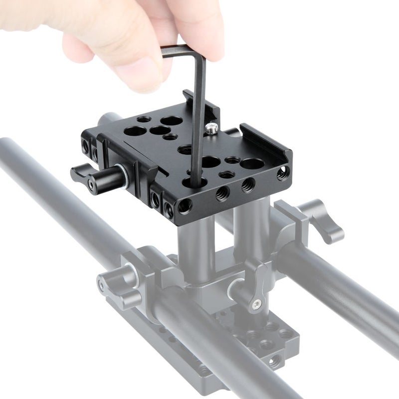 NICEYRIG لوحة قاعدة إطلاق سريعة NICEYRIG متوافقة مع Manfrotto 577 و 501 و 504 و 701 لكاميرا DSLR ونظام دعم سكة 15 مم - Image 3