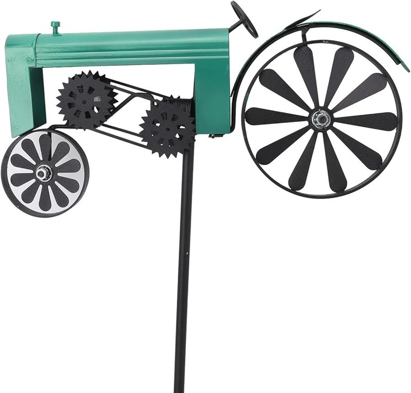 نوع 2 جرّار أخضر دوّار رياح معدني وتد خارجي زخرفة حديقة حركية - Image 4