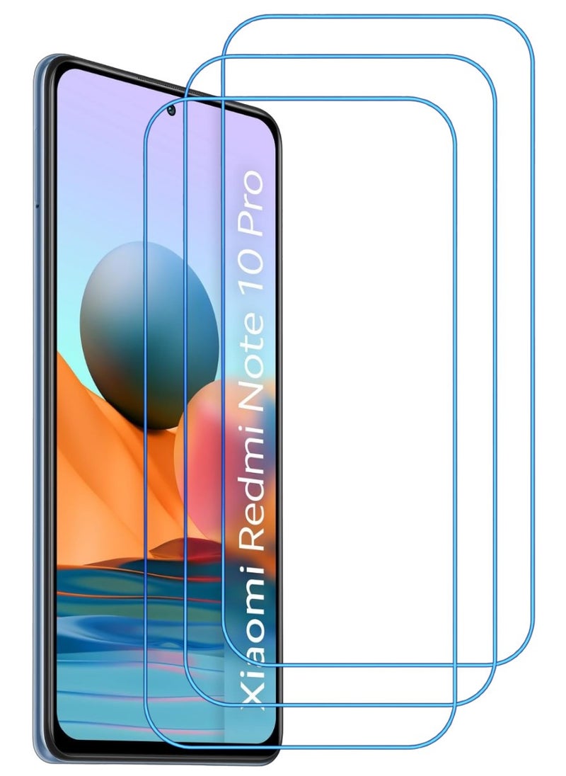 ACLIX 3 Pieces Antistatic ESD Dustproof Premium Quality High Definition Clear Tempered Glass Screen Protector Designed For Xiaomi Redmi Note 10 Pro - Image 1